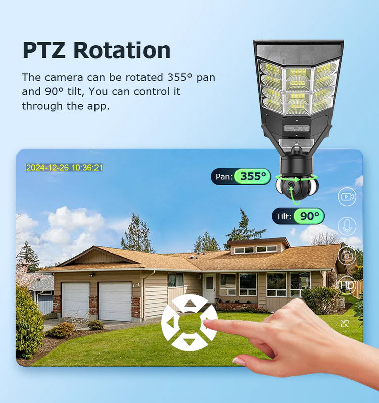Lámpara solar + kit de cámaras