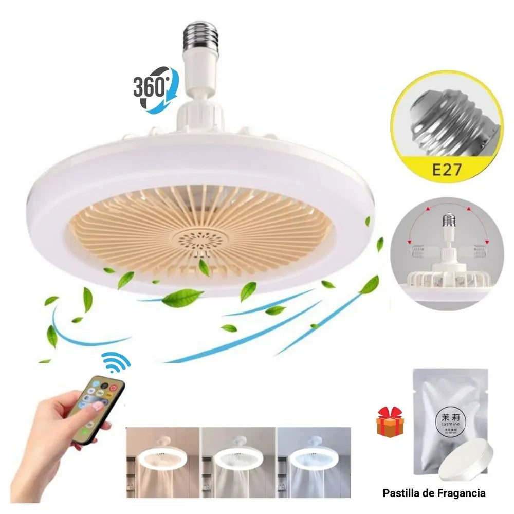 FOCO LED Y VENTILADOR 180° MULTIFUNCIONAL