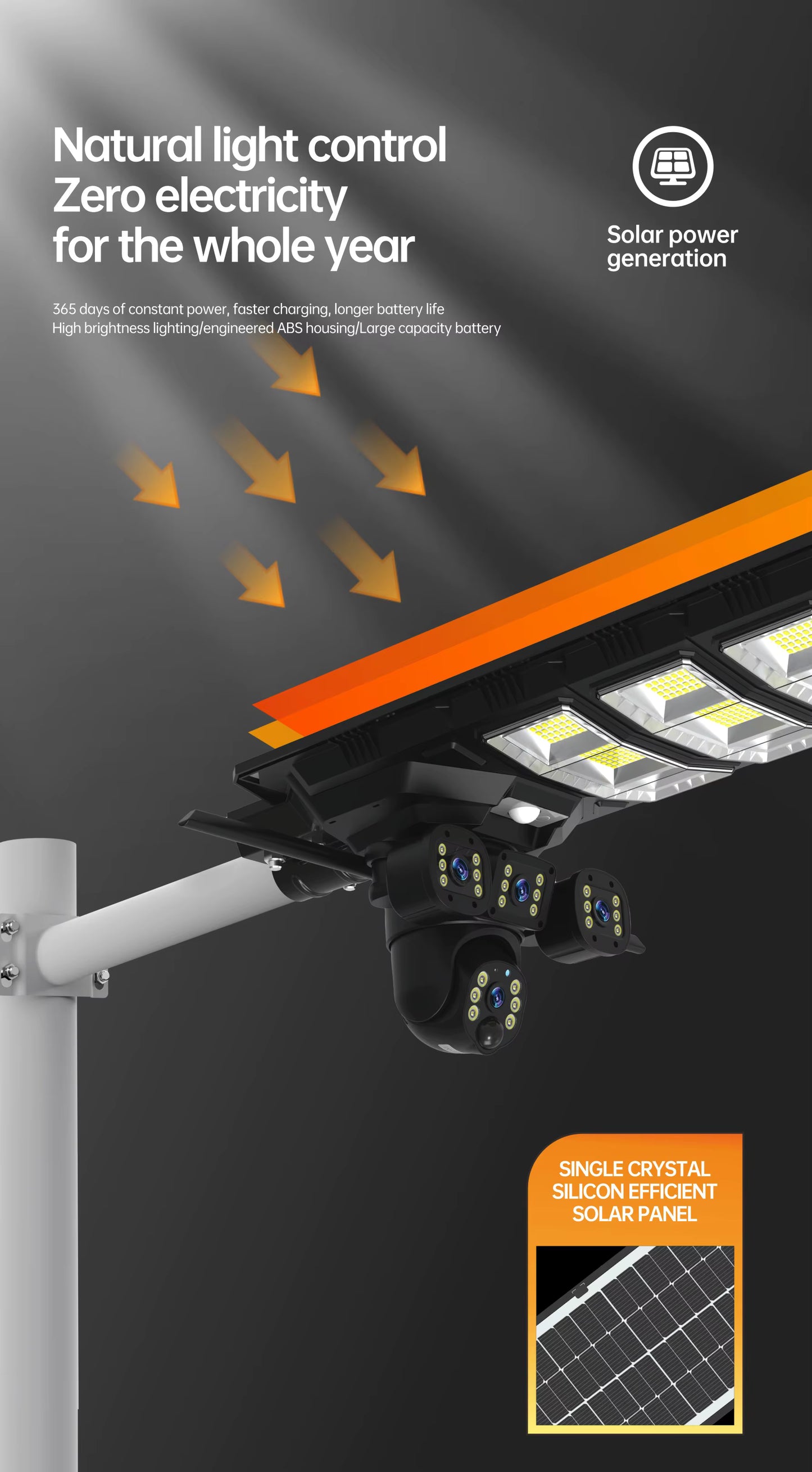 Lámpara solar + kit de cámaras